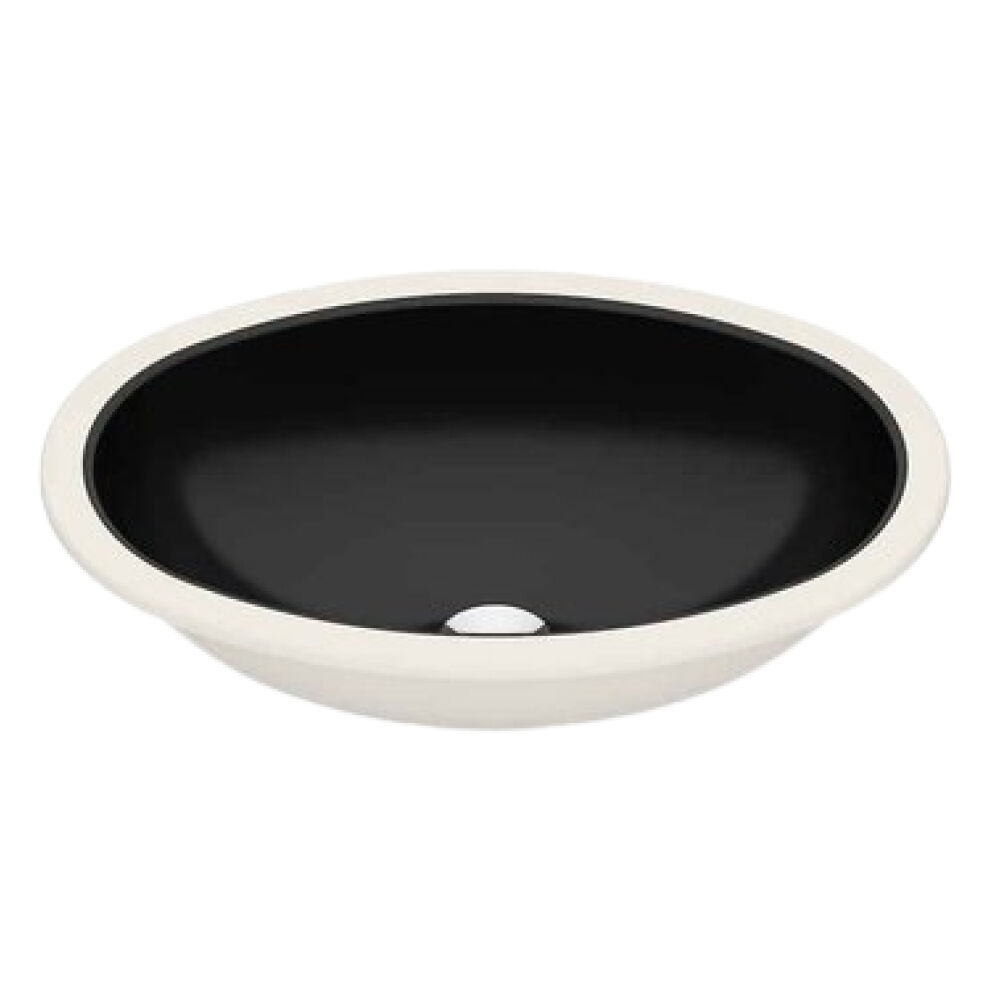 Cuba de Embutir Oval 49,5x33,5cm Preto Celite