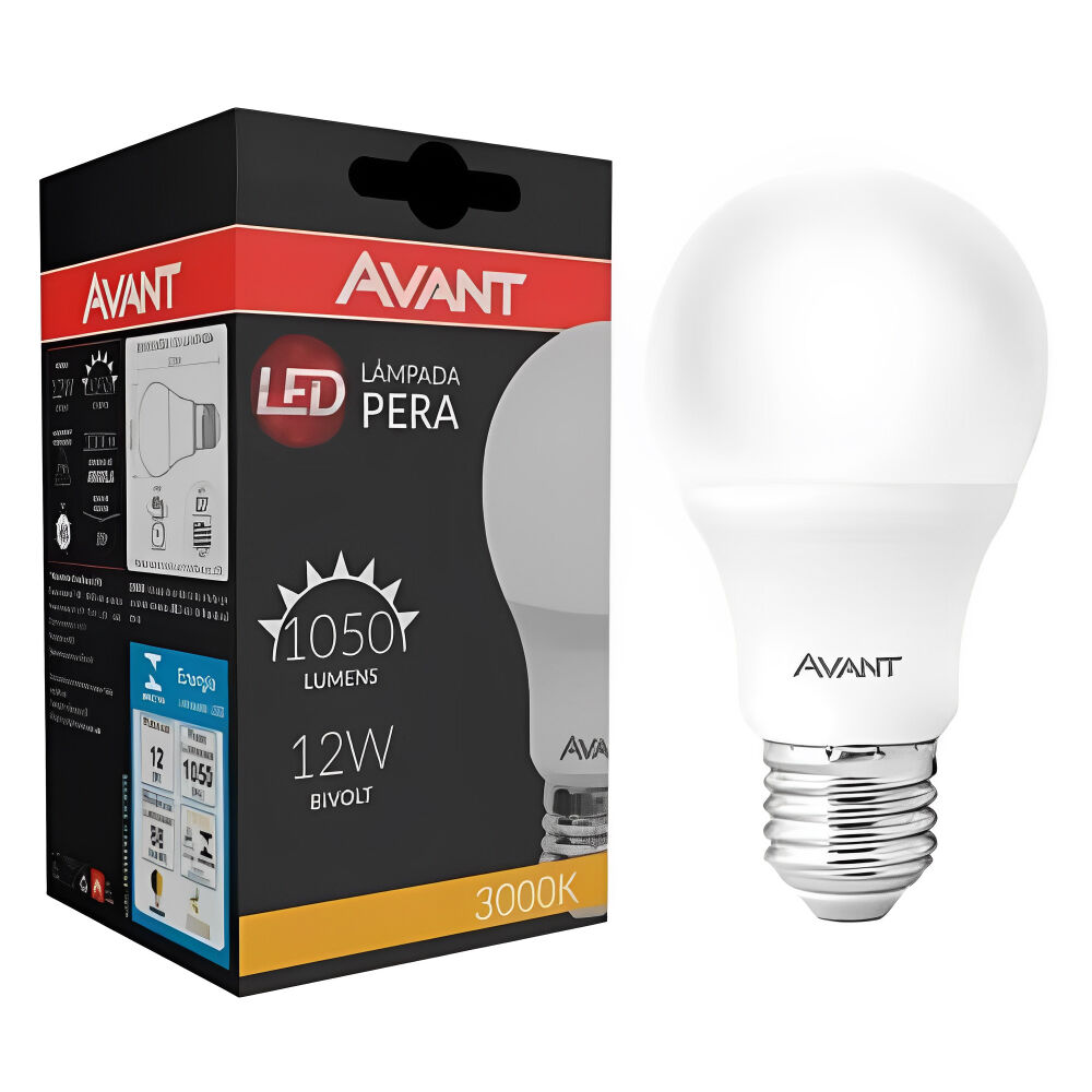 Lâmpada LED Cert E27 12W 3000K Bivolt Avant