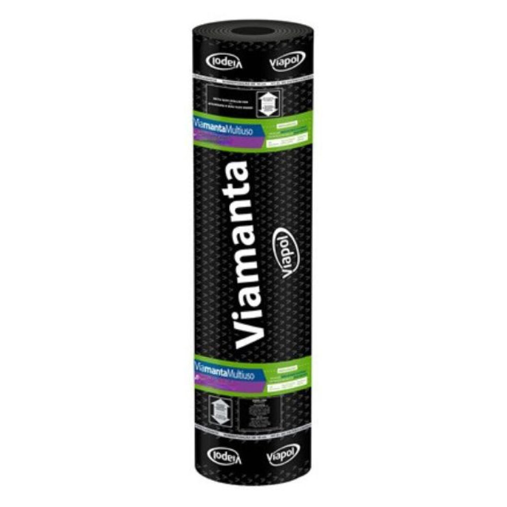Manta Asfáltica Multiuso Viamanta 3mm Rolo de 10m Viapol