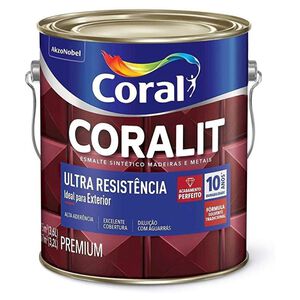 Esmalte Sintético Acetinado Coralit Ultra Resistência 3,6L Coral Esmalte Sintético Acetinado Coralit Ultra Resistência 3,6L Coral