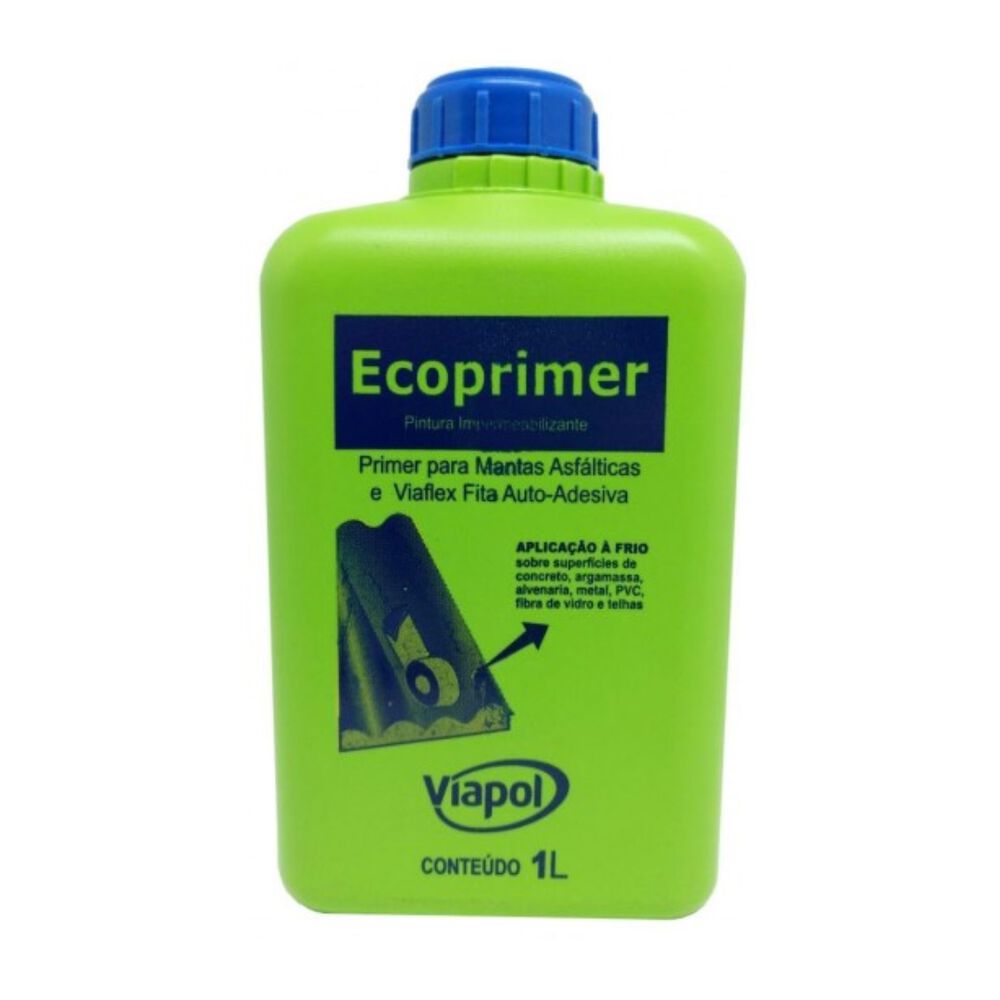 Primer para Manta Asfáltica EcoPrimer Preto 1L Viapol
