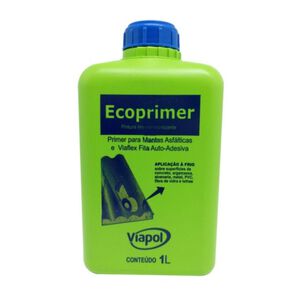 Primer para Manta Asfáltica EcoPrimer Preto 1L Viapol Primer para Manta Asfáltica EcoPrimer Preto 1L Viapol