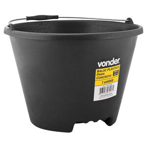 Balde Plástico para Concreto 12L Preto Vonder