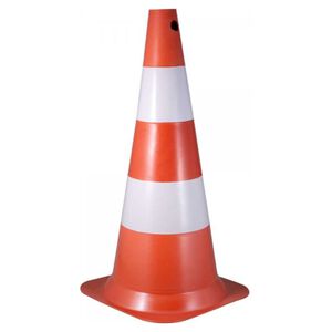 Cone de Sinalização 75cm Laranja/Branco Vonder