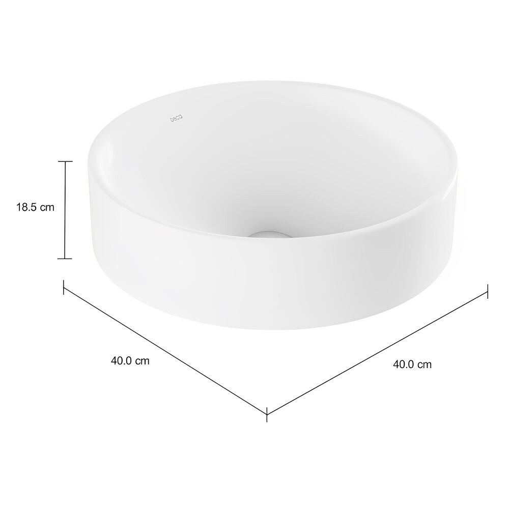 Cuba de Sobrepor Redonda 40cm Branco Deca