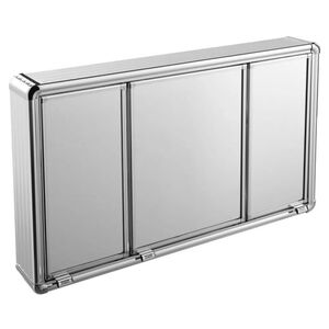 Armário Plástico com Perfil de Alumínio com 3 Portas 73x11,3x45cm de Sobrepor Astra Armário Plástico com Perfil de Alumínio com 3 Portas 73x11,3x45cm de Sobrepor Astra