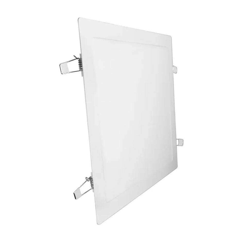 Luminária Led Slim de Embutir Quadrada Luz Branca Fria 24W 6.500K Bivolt Economax