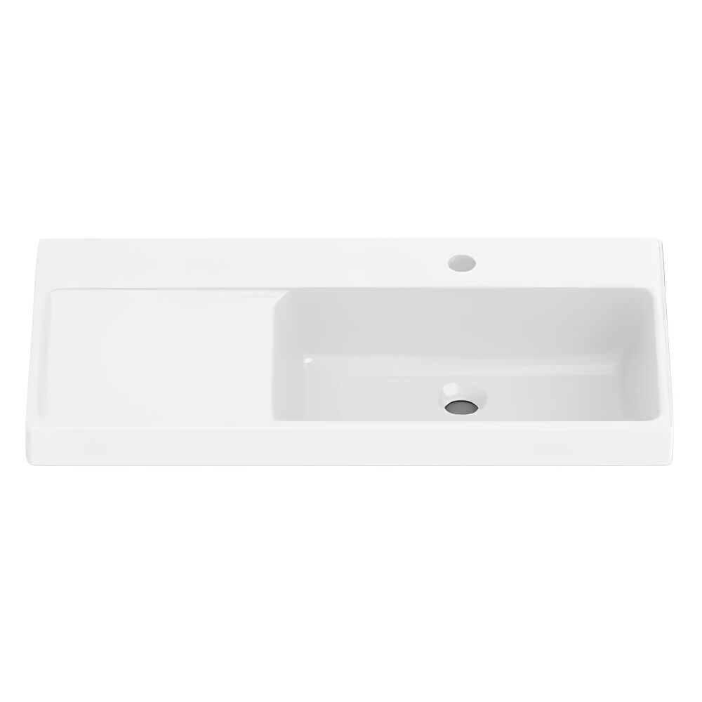 Cuba de Sobrepor Óptica Branco L80 8x38cm Roca
