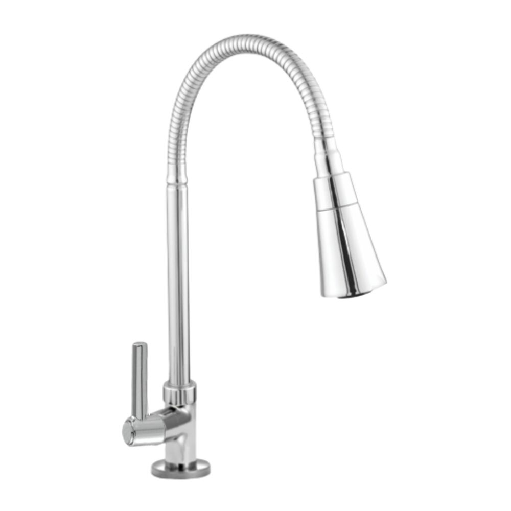 Torneira de Bancada para Cozinha Gourmet com Cabeça Cônica Cromada Aplic