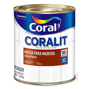Massa para Madeira Branco 1,5Kg Coral Massa para Madeira Branco 1,5Kg Coral