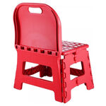 Banqueta Dobrável com Encosto Vermelha Vonder