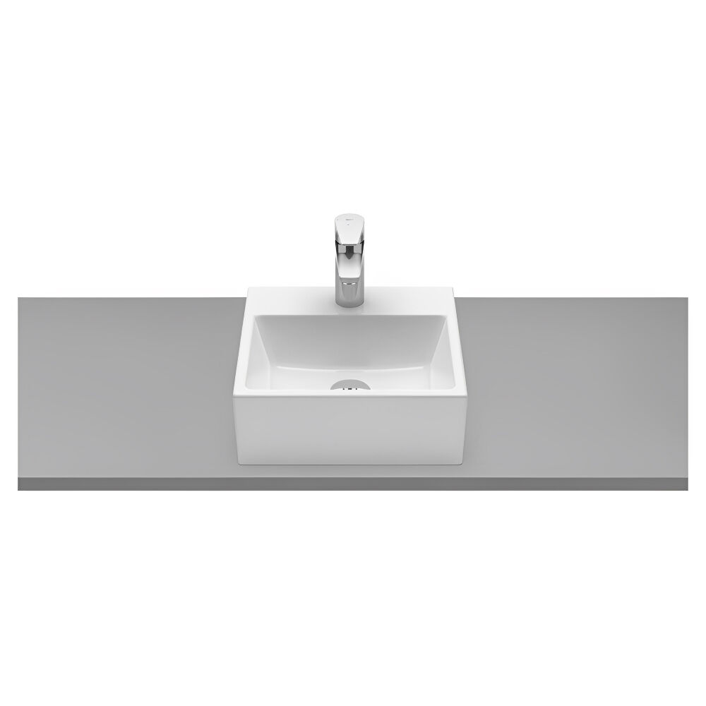 Cuba de Apoio com Mesa Óptica 42x42cm Branco Roca