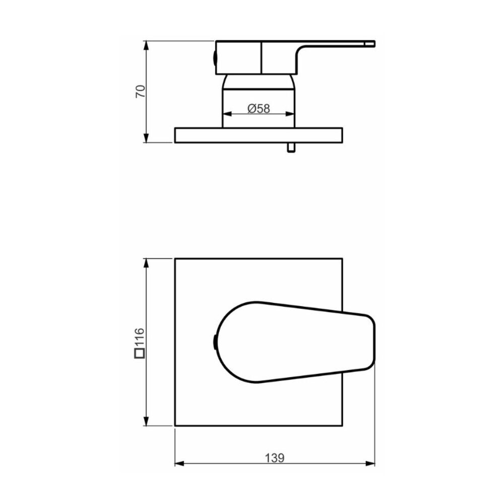 Acabamento Monocomando para Chuveiro Baixa Pressão Base Docol 3/4 PF76 Preto Fosco Color Led Perflex