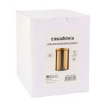 Lixeira Inox 5L Dourado Casa&Ideia