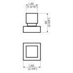 Acabamento Registro Base Deca/Fabrimar 1/2" e 3/4" e 1" (Pequeno) Exata Perflex