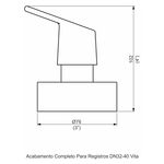Acabamento Registro Base Deca 1.1/4" e 1.1/2" (Grande) Vita Perflex