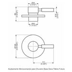 Acabamento Misturador Monocomando para Chuveiro Base Deca Futura Perflex