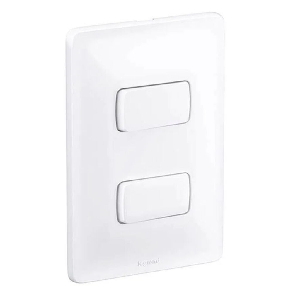 Interruptor 2 Teclas Paralelos 10A/2250V Zeffia Branco Legrand
