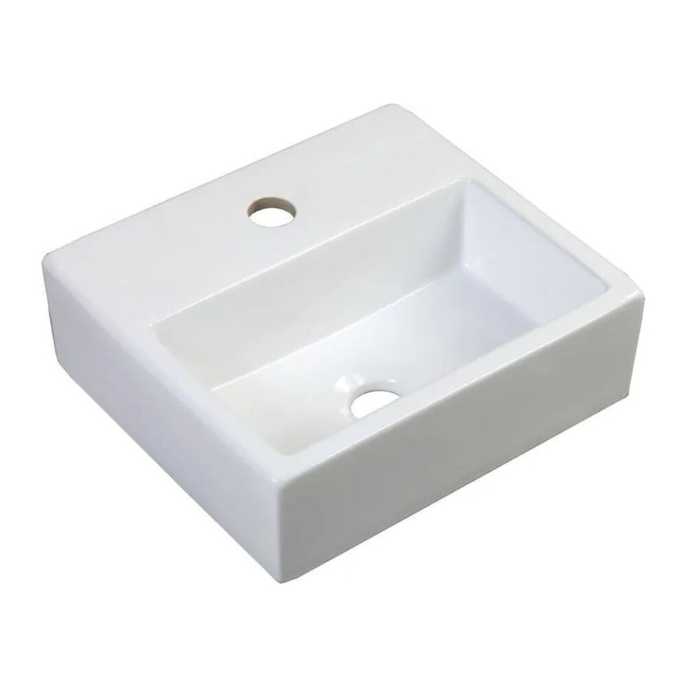 Cuba de Apoio para Lavatório Retangular 35x31,5cm Branco Addra