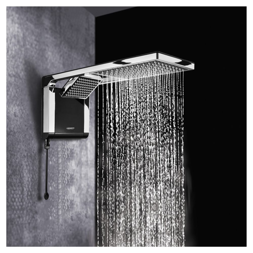 Chuveiro Lorenzetti Acqua Duo Flex Eletrônico Preto/Cromado