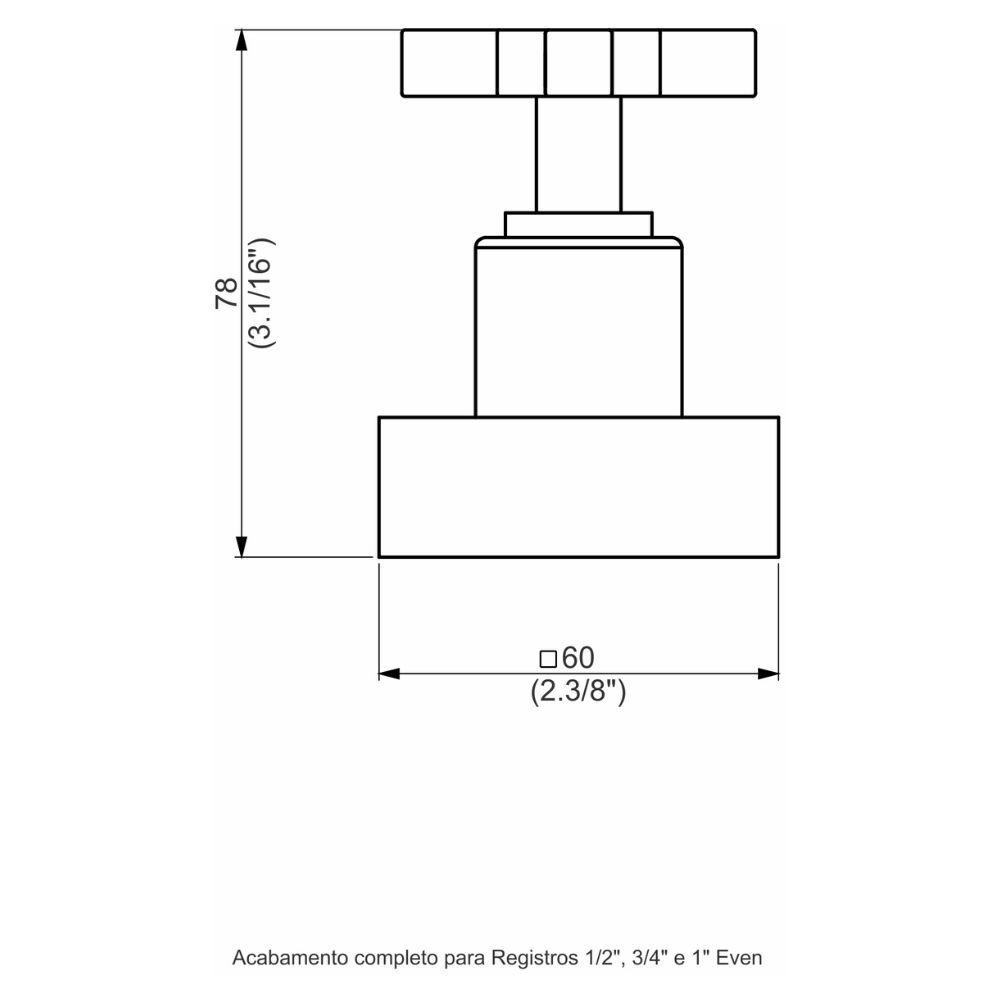 Acabamento Registro Base Fabrimar DN15 Even Perflex