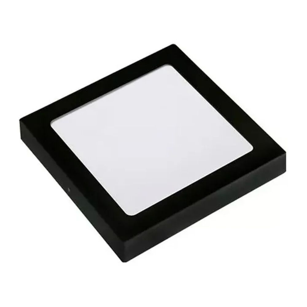 Painel Led de Sobrepor Quadrado Pop 18W 6500K Preto Avant