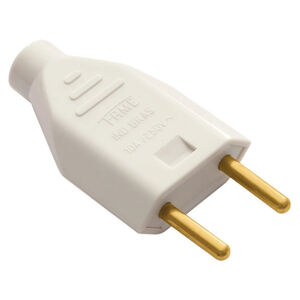 Plug 2P Junção Macho de Sobrepor 10A/250V Cinza 1419 Fame