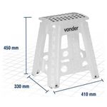 Banqueta Plástica Dobrável 450mm Branca Vonder