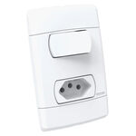 Interruptor Simples 2x4 + Tomada 20A Neo Sottile 5199-ESN Enerbras