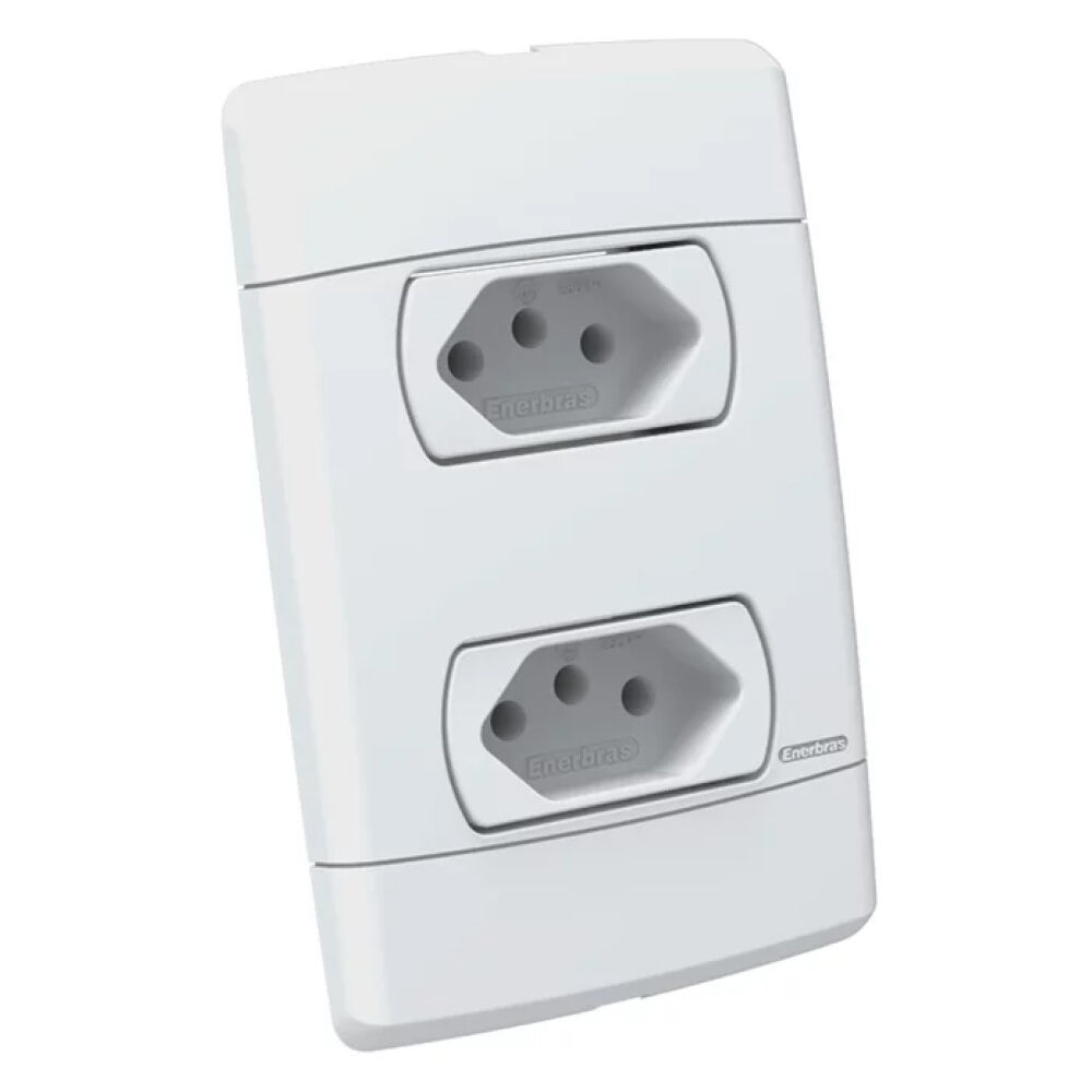 Tomada Dupla 4x2 20A Neo Sottile Branco Bivolt Enerbras