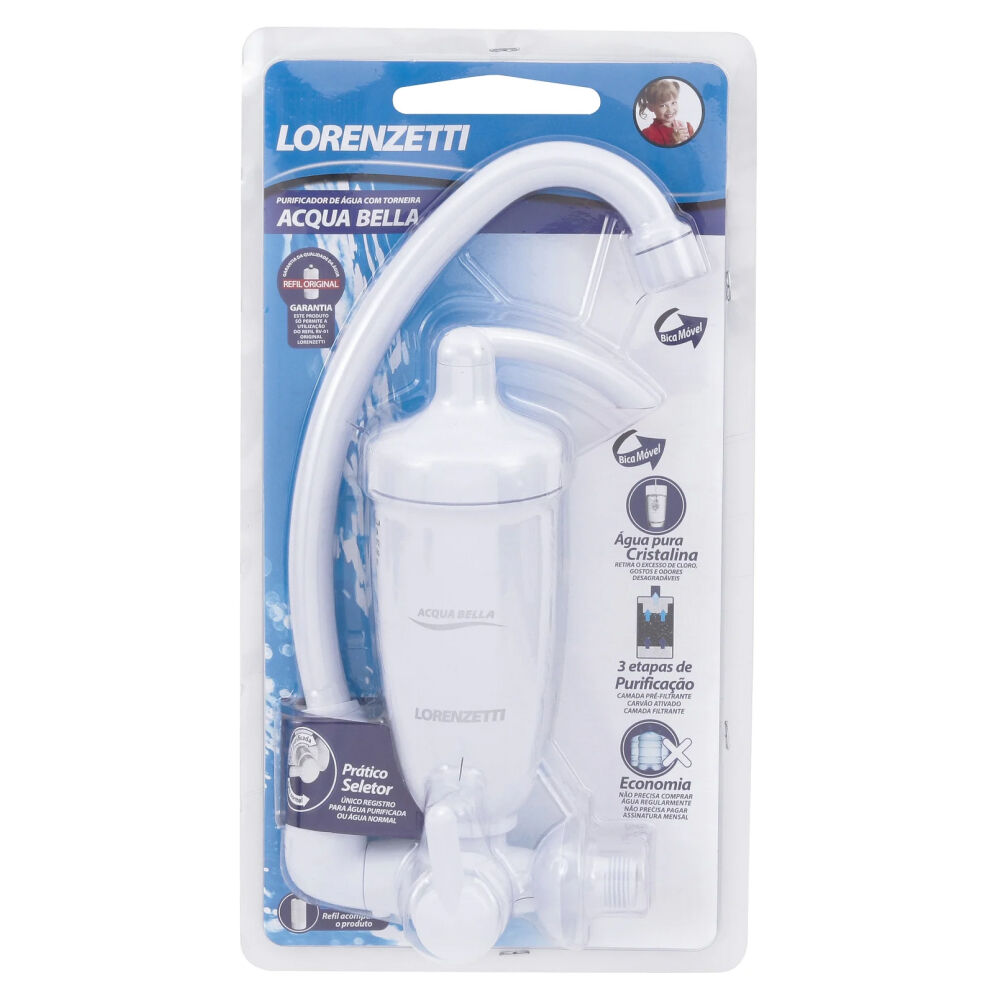 Purificador de Água com Torneira de Parede Acqua Bella Branco Lorenzetti