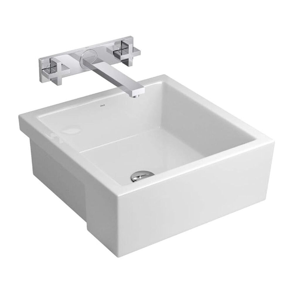 Cuba de Semi Encaixe Quadrada Branco Deca