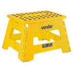 Banqueta Plástica Dobrável Amarela 220mm Vonder