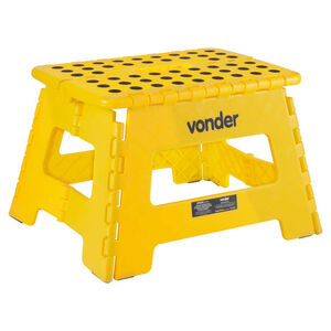 Banqueta Plástica Dobrável Amarela 220mm Vonder Banqueta Plástica Dobrável Amarela 220mm Vonder