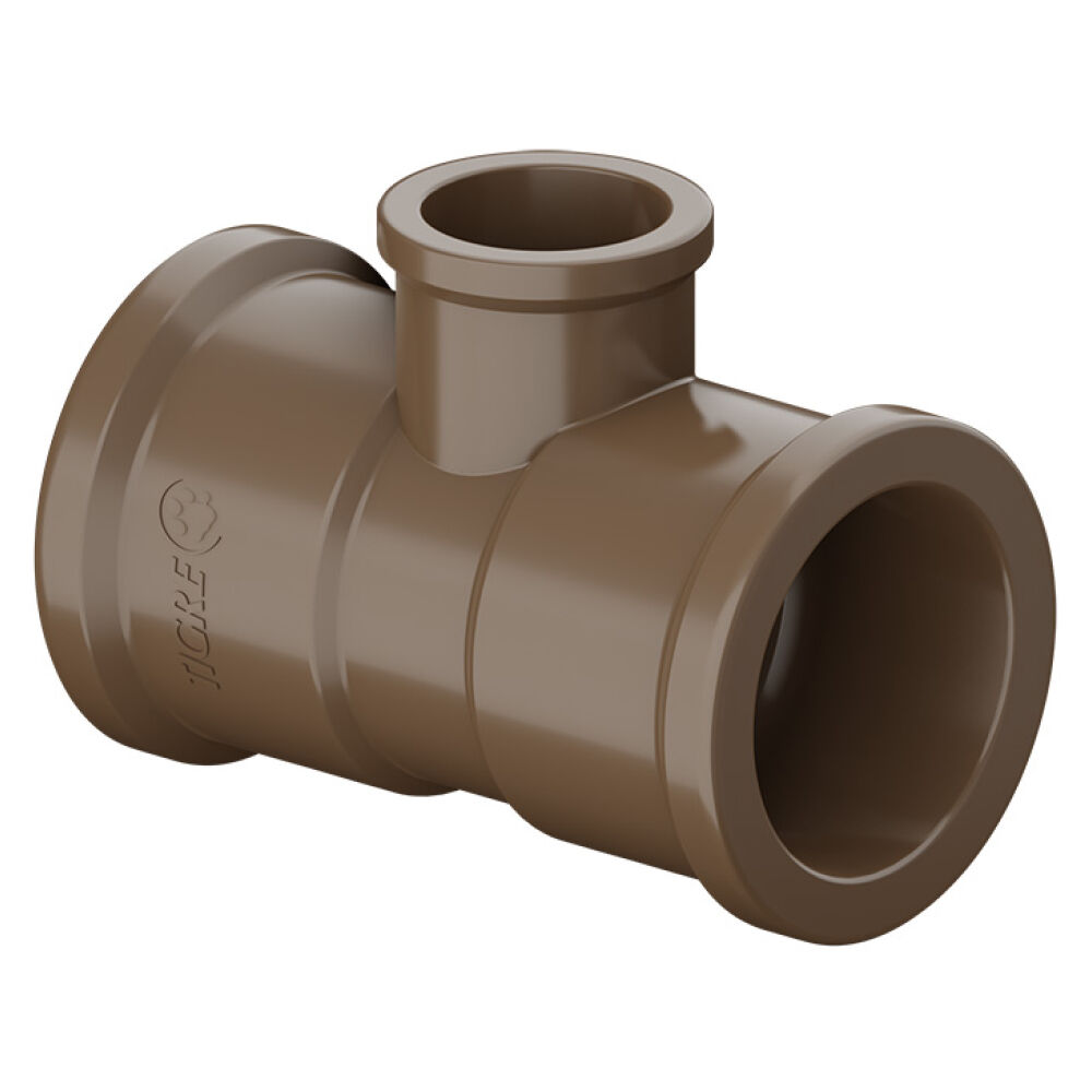 T&ecirc; de Redu&ccedil;&atilde;o Sold&aacute;vel PVC Marrom Tigre