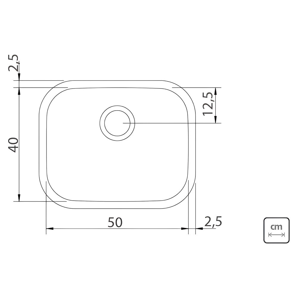 Cuba de Embutir ou Sobrepor Aria Maxi 50x40cm Tramontina