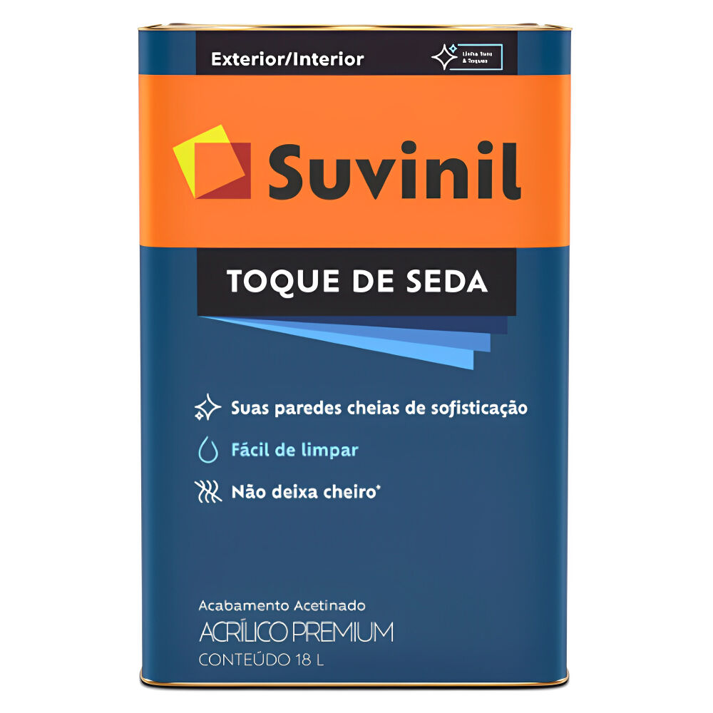 Tinta Acrílica Acetinada Toque de Seda Premium Branco 18L Suvinil