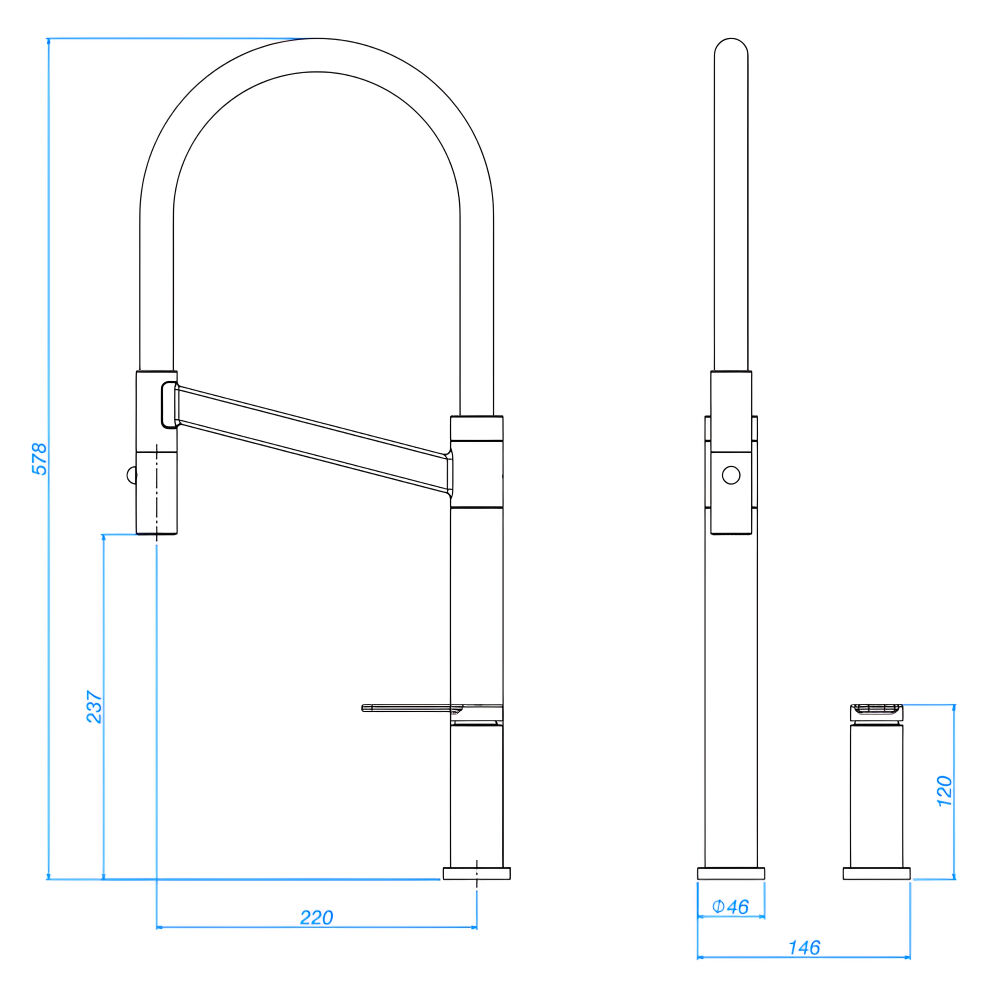 Misturador Monocomando de Mesa para Cozinha Colore Cromado e Terracota Deca