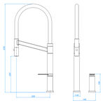 Misturador Monocomando de Mesa para Cozinha Colore Cromado e Terracota Deca
