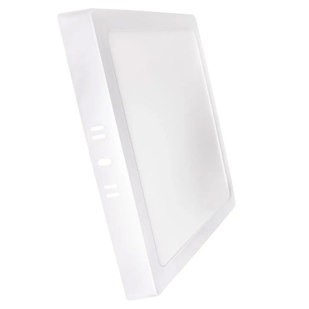 Luminária Led Slim Quadrada Sobrepor 18W 6.500K Branca Fria Bivolt Economax