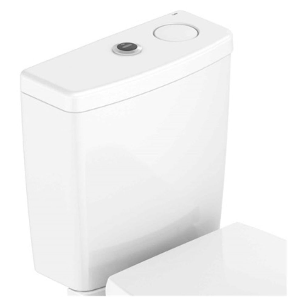 Kit de Vaso Sanitário Rimless com Caixa Acoplada Smart Clean VIP Branco Celite