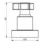 Acabamento Registro Base Deca 1/2" e 3/4" e 1" (Pequeno) Likeflex Perflex