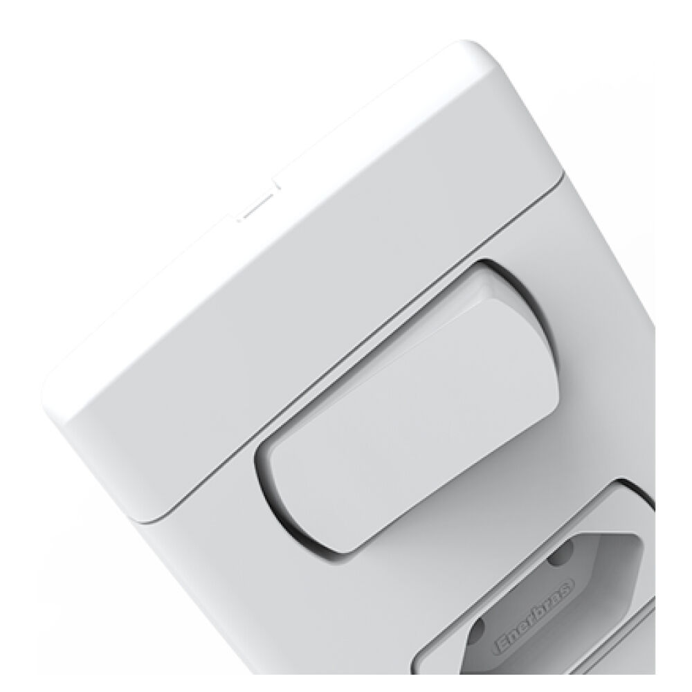 Interruptor Paralelo 2x4 e Tomada 10A/250V Neo Sottile Branco Enerbras