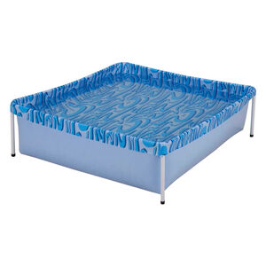 Piscina de Armação Infantil Retangular em PVC de 400 Litros Azul MOR Piscina de Armação Infantil Retangular em PVC de 400 Litros Azul MOR