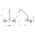 Torneira Misturador de Parede para Cozinha Onda Perflex