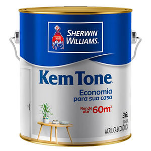 Tinta Acr&iacute;lica Fosco Kem Tone 3,6L Sherwin Williams