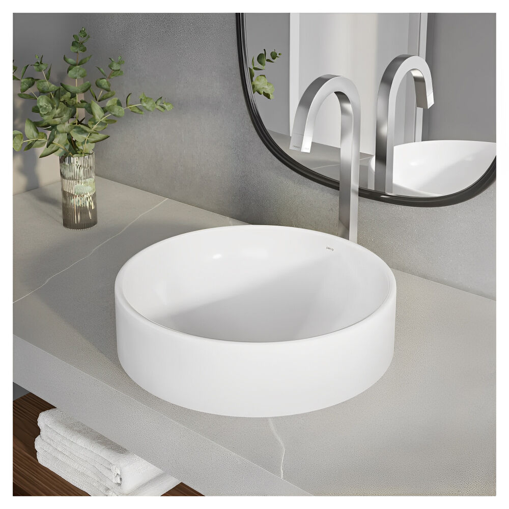 Cuba de Sobrepor Redonda 40cm Branco Deca