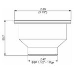 V&aacute;lvula Pia Americana 31/2x11/2 Inox Perflex
