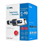 Fechadura Elétrica C-90 com Botão 12V Abertura para Dentro Preta HDL