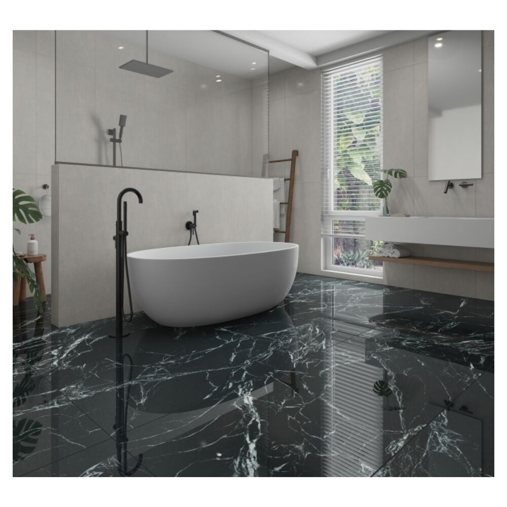 Porcelanato Cimentício Acetinado Borda Retificada 62x121cm Cimento Gris Damme (Caixa com 2,25m²)